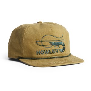 Howler Bros Skrimp Unstructured Snapback Hat in British Khaki